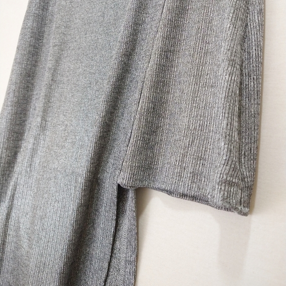 Zara Trafaluc | Asymmetrical Silver Stretchy Metallic Knit Skirt | Small - Picture 7 of 11